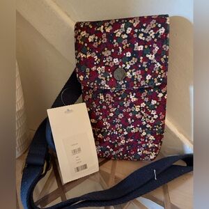 Purple Floral Canvas Phone Bag - Fatface
